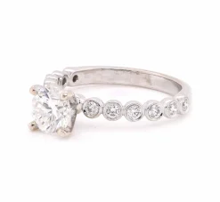1.00ct Round 14 Karat White Gold Diamond Engagement Ring