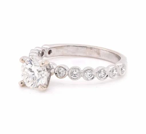 1.00ct Round 14 Karat White Gold Diamond Engagement Ring