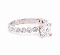 1.00ct Round 14 Karat White Gold Diamond Engagement Ring