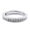 1.00cttw Princes cut Diamond Platinum Band