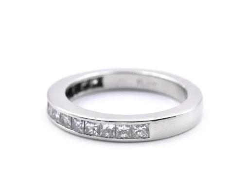 1.00cttw Princes cut Diamond Platinum Band