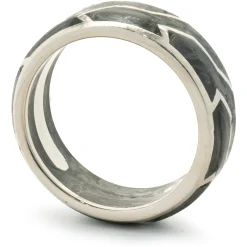 David Yurman 18 Karat White Gold Forged Carbon 8MM Band