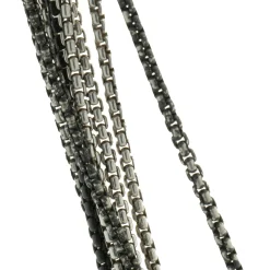 David Yurman Sterling Silver Eight Strand Diamond Quatrefoil Necklace