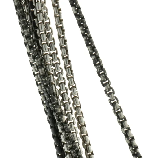 David Yurman Sterling Silver Eight Strand Diamond Quatrefoil Necklace