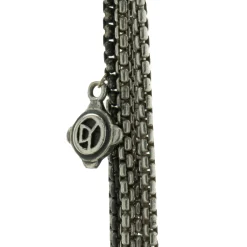 David Yurman Sterling Silver Eight Strand Diamond Quatrefoil Necklace