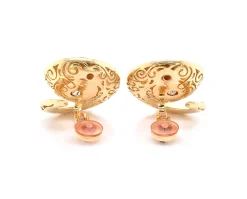 De Grisogono 18 Karat Yellow Gold Citrine and Yellow Diamond Swirl Earrings