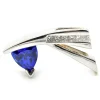 Diamond and 2.50 Carat Tanzanite Pendant 18k White Gold