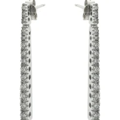 Diamond 18k White Gold Drop Earrings