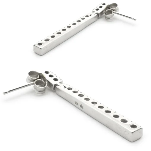 Diamond 18k White Gold Drop Earrings