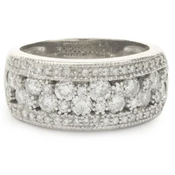 Effy 14 Karat White Gold Diamond Bubble Band