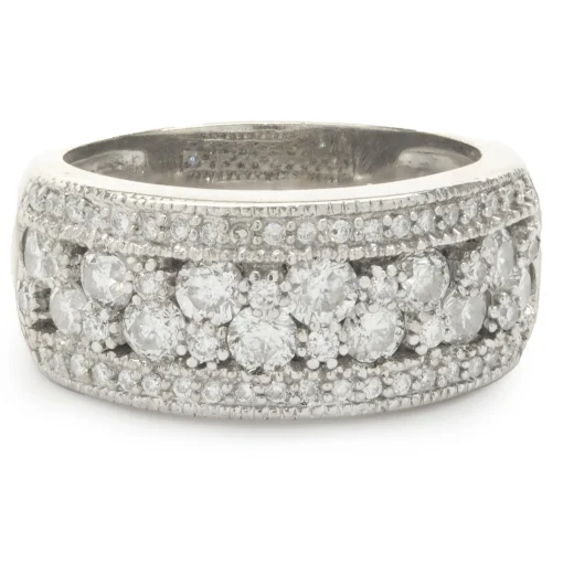 Effy 14 Karat White Gold Diamond Bubble Band