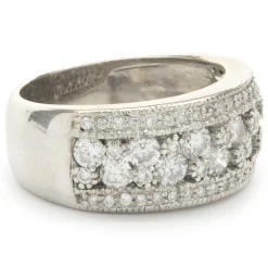 Effy 14 Karat White Gold Diamond Bubble Band