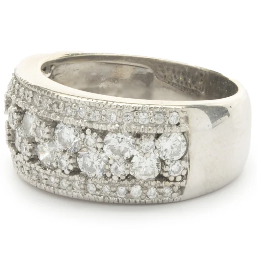 Effy 14 Karat White Gold Diamond Bubble Band