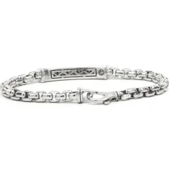 Effy Sterling Silver and 14 Karat Yellow Gold Black Spinel Bracelet
