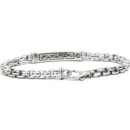 Effy Sterling Silver and 14 Karat Yellow Gold Black Spinel Bracelet