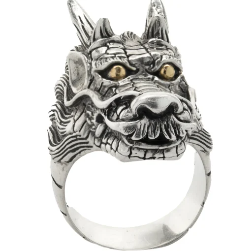 Effy Sterling Silver Dragons Head Ring