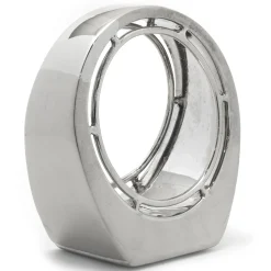 Faberge 18 Karat White Gold Diamond and Blue Enamel Ring