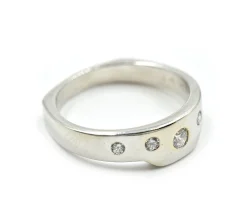 Five Diamond Band 14k White Gold