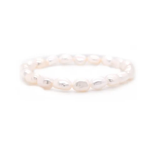 Freshwater Cultured Potato Pearl Stretch Bracelet