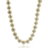 Freshwater Rose Baroque Pearl Necklace with Sterling Silver Gemstone clasp