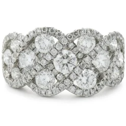 Gabriel & Co. 14 Karat White Gold Diamond Lace Cigar Band