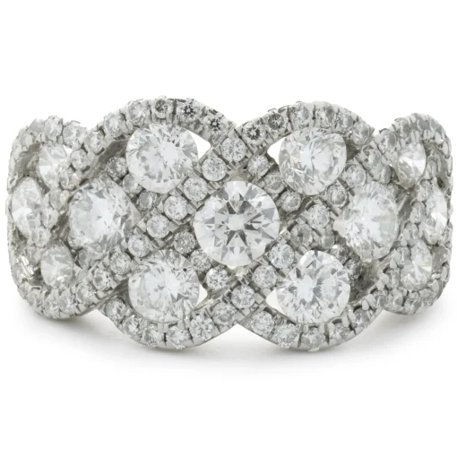 Gabriel & Co. 14 Karat White Gold Diamond Lace Cigar Band