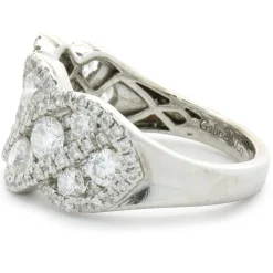 Gabriel & Co. 14 Karat White Gold Diamond Lace Cigar Band
