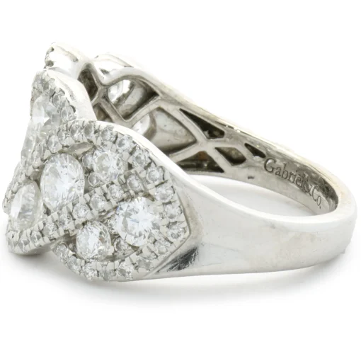 Gabriel & Co. 14 Karat White Gold Diamond Lace Cigar Band