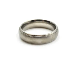 Gents Titanium 5mm Band with Brush Finish Size 10