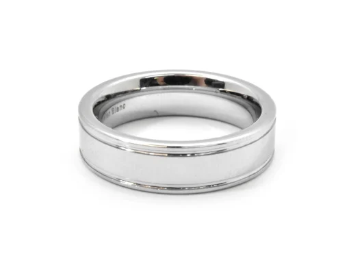 Gents Tungsten Grooved Wedding Band Size 9