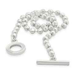 Gucci Sterling Silver Boule Beaded Necklace