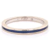 Hidalgo 18k White Gold Blue Enamel Band