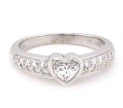 Honora Platinum 0.45 Heart Diamond Engagement Ring