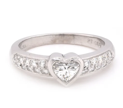 Honora Platinum 0.45 Heart Diamond Engagement Ring