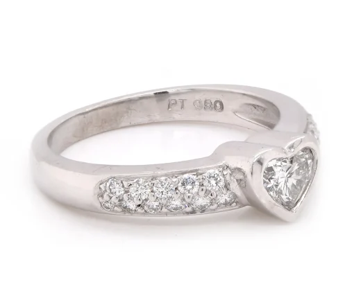 Honora Platinum 0.45 Heart Diamond Engagement Ring