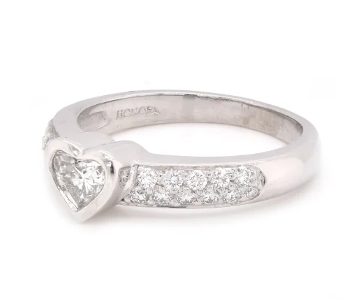 Honora Platinum 0.45 Heart Diamond Engagement Ring