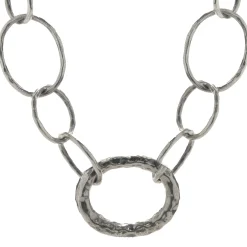Ippolita Sterling Silver Hammered Circle Link Necklace