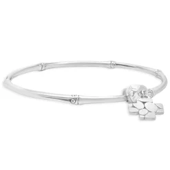 John Hardy Sterling Silver Bamboo Collection Cross Bracelet