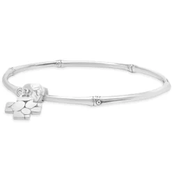 John Hardy Sterling Silver Bamboo Collection Cross Bracelet