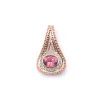 18k Rose Gold Tourmaline and Diamond Pendant