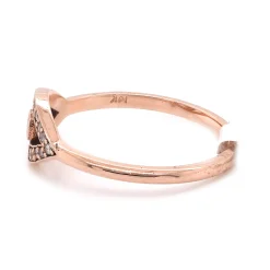14k Rose Gold Yellow Diamond and Ruby Eye Ring