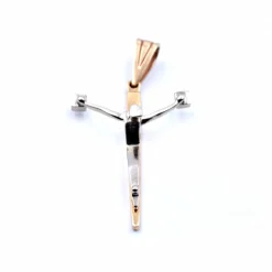 14k Two Tone Cross/Crucifix Pendant