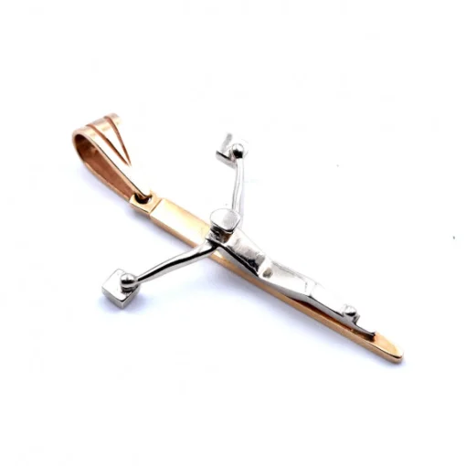 14k Two Tone Cross/Crucifix Pendant