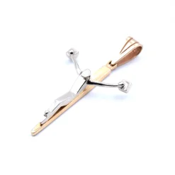 14k Two Tone Cross/Crucifix Pendant