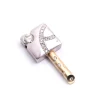 14k White and Yellow Gold Diamond Key Pendant