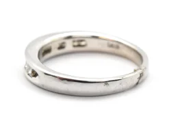 14k White Gold And Channel-Set Princess Diamond Band Ring 0.50cttw