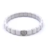 18k White Gold Ceramic and Diamond Bracelet
