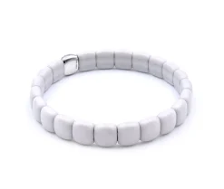 18k White Gold Ceramic and Diamond Bracelet