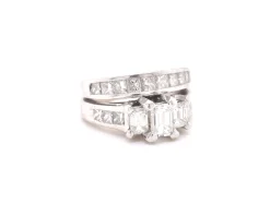 14k White Gold 0.75ct Diamond Wedding Set