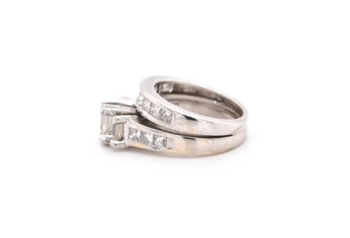 14k White Gold 0.75ct Diamond Wedding Set
